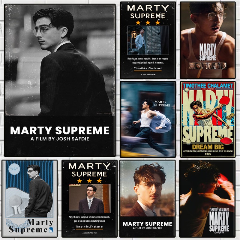 Table Tennis Illustration - Poster del Film Marty Supreme Tennis